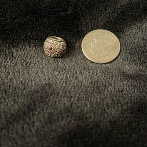 Pandora Shimmering Pink Blossom Pave CZ Retired Pandora Flower Charm